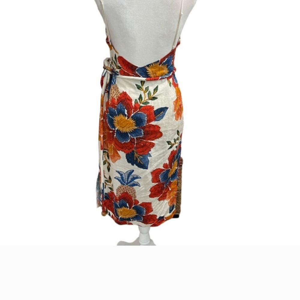 FARM Rio Floral Midi Dress - Red, Blue, Orange - Picture 3 of 10